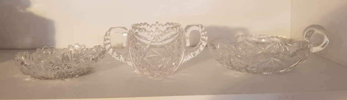 3 piece of lead crystal